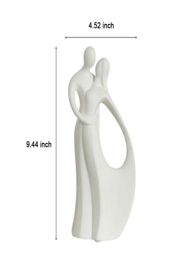 Insiswiner White Couple Statues Home Decor Ceramic Small Couple Statue Love Statues and Figurines Couple Gifts for Valentine - Image 5